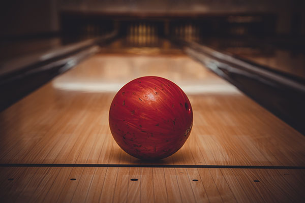 red bowling ball